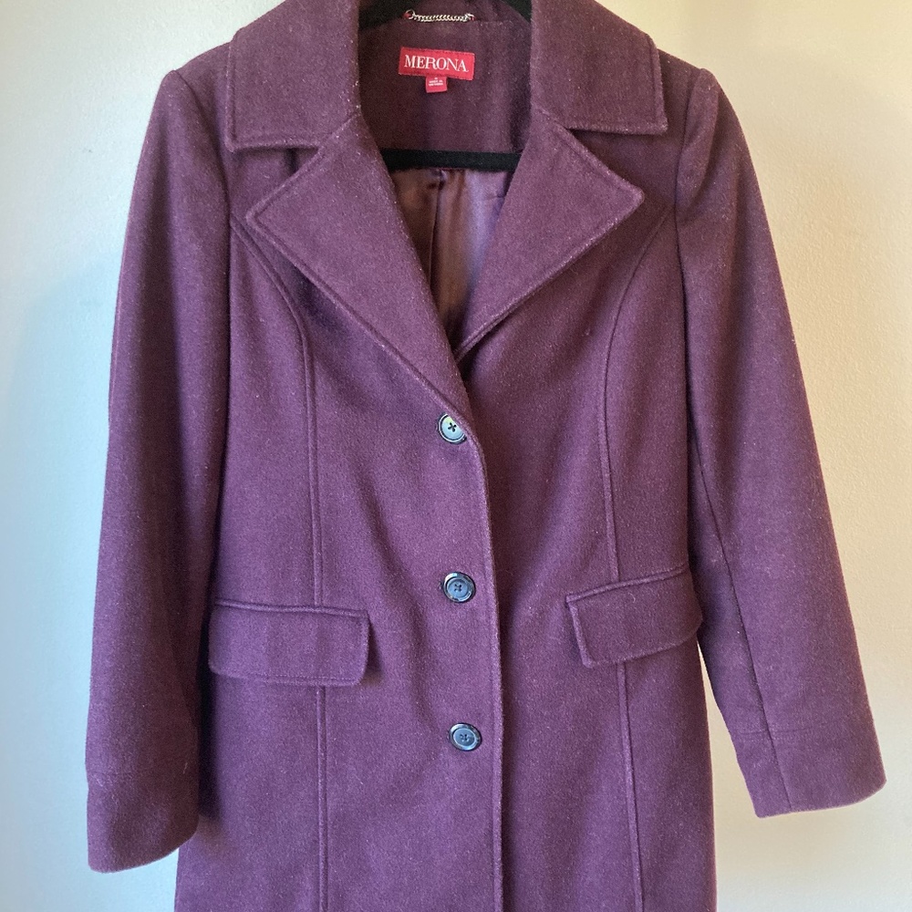 Violet colored peacoat